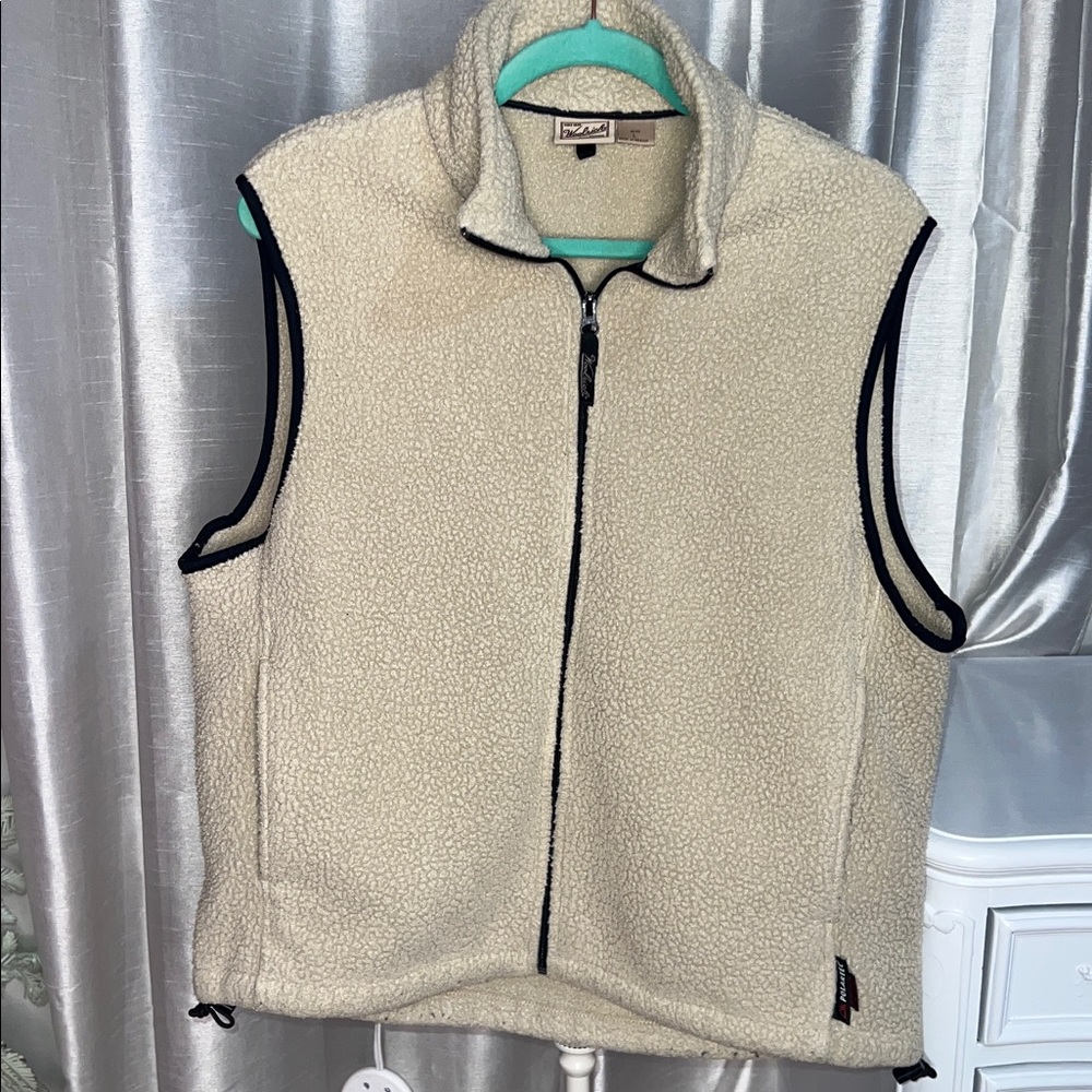 Vintage Woolrich Beige Fleece Vest